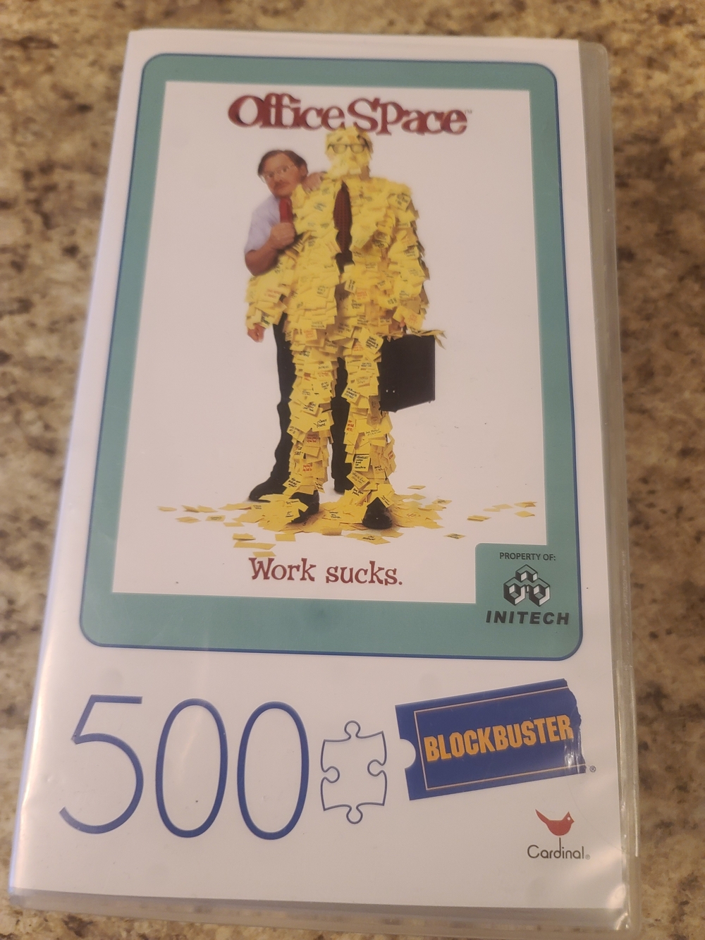 Office Space 500-Piece Puzzle — Blockbuster Edition — Yellow/White/Blue